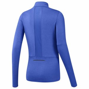 Bluza Damskie Reebok Running Essentials Quarter-Zip Top Niebieskie PL 84CXWKB